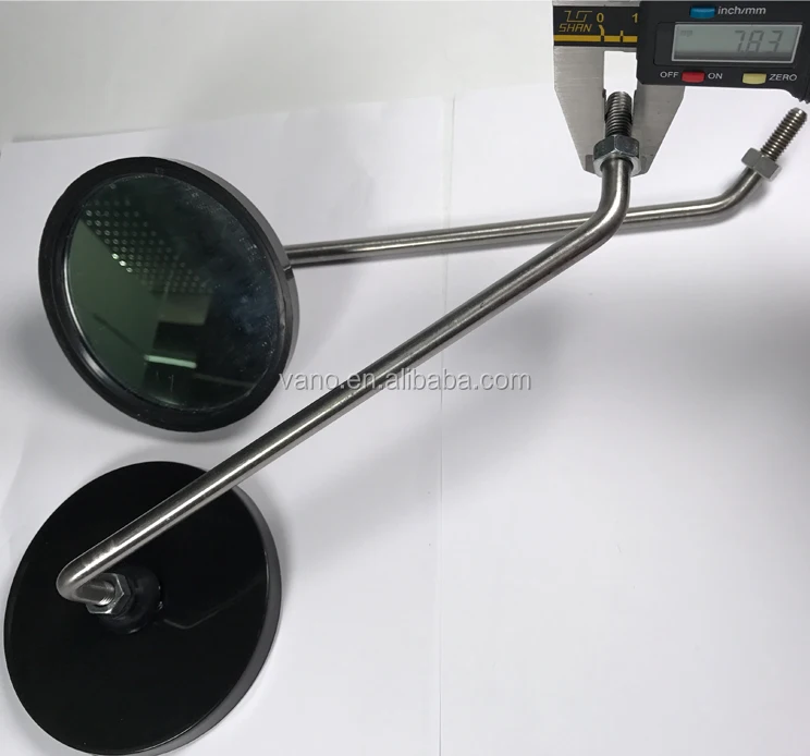 M8 stainless iron SIMSON MZ side bar end mirrors