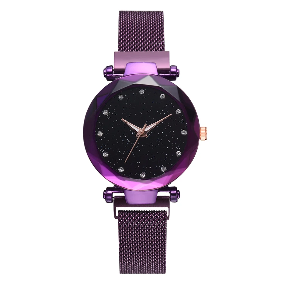 

Hot Sale Luxury Fashion Relogio Feminino Crystal Female Magnet Buckle Women Ladies Watches Wristwatch Alloy Watches, As show