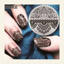 Yzwle 1 de Stamping Nail Art placa, 5.6 cm modelo polonês Manicure aço inoxidável ferramentas Stencil ( YZWLE-11 )