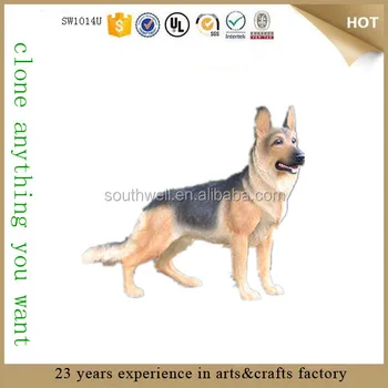 Resin Anjing Gembala Jerman Seukuran Anjing Patung Untuk Dijual
