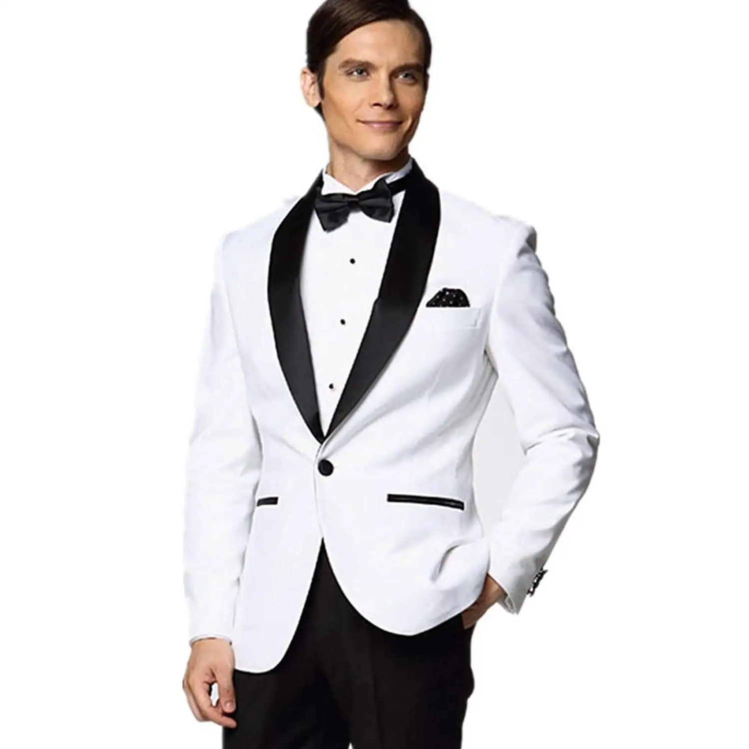 Белый костюм мужской классический