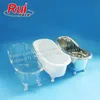 White PP plastic mini bathtub shaped product container, bath product storage container