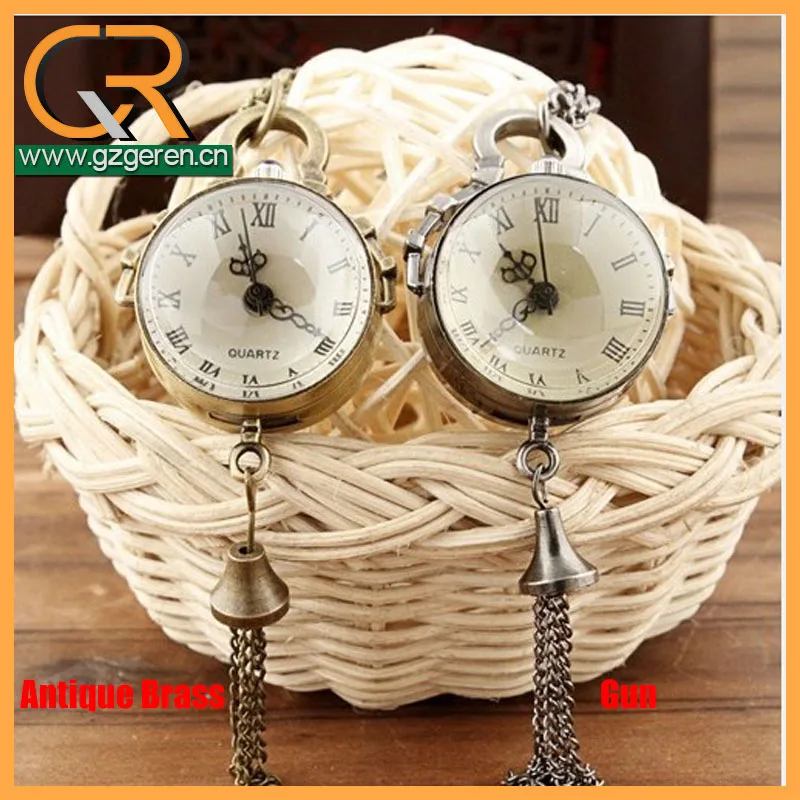 Classic Clear Glass Sphere Design Japan Movt Quartz Pocket Watch Buy