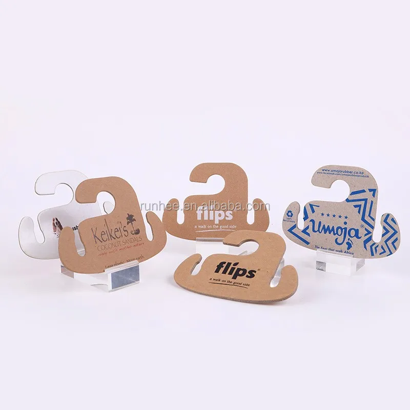 Eco Friendly Cardboard Paper Hanger Hook Customizable Shape For Jewelry Accessories