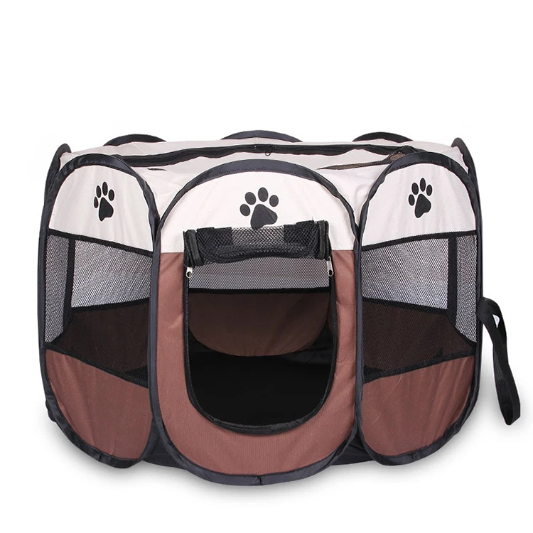 

Dropshipping  size Portable Foldable Playpen Pet Dog Crate Room Puppy Exercise Kennel roof medium indoor female dog playpen, Pink