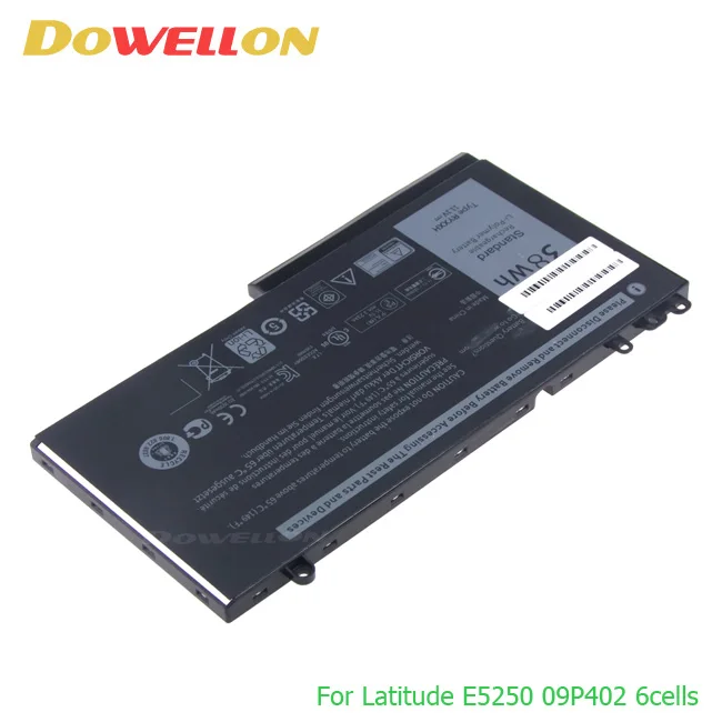 

Standard Rechargeable Li-Polymer Battery for Dell Latitude 12 E5250 5000 05TFCY 09P402 laptop computer, Black