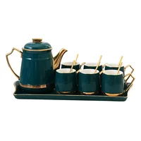 

Nordic contracted coffee cup and saucer set household ceramic tray European luxury afternoon tea set