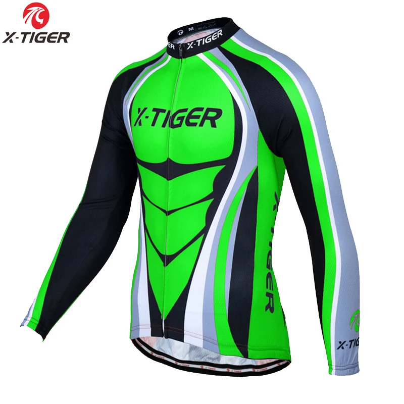 

X-TIGER Man's Winter Long Sleeve Cycling Clothing Mountain Bicycle Wear Maillot Ropa Ciclismo Thermal Fleece Bike Jersey