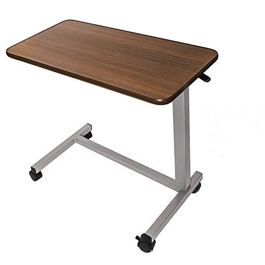 
Medical Adjustable Overbed Bedside Table with Wheels  (62061828438)