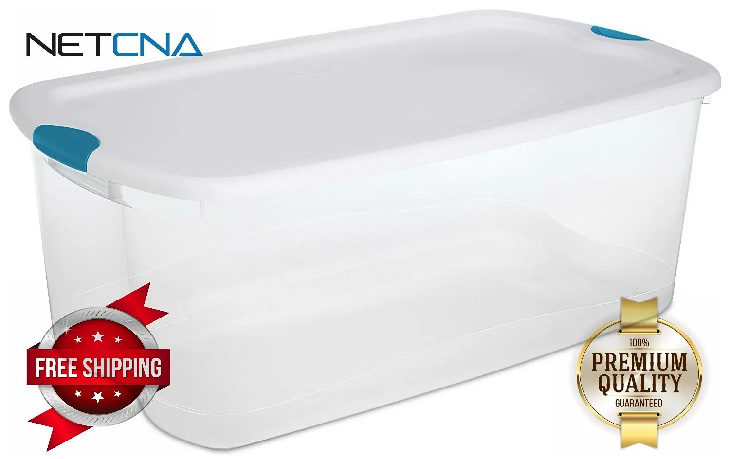 Buy 4) Sterilite 18898004 106Quart Clear Storage Totes