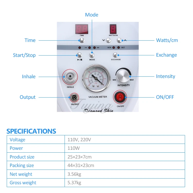 Most professional 4 in 1 diamond dermabrasion diamond tip microdermabrasion machine