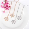 Hot selling Fashion Tassel Dangle Hoop Earrings Designs snowflake with zircon gold and silver copper chain earring