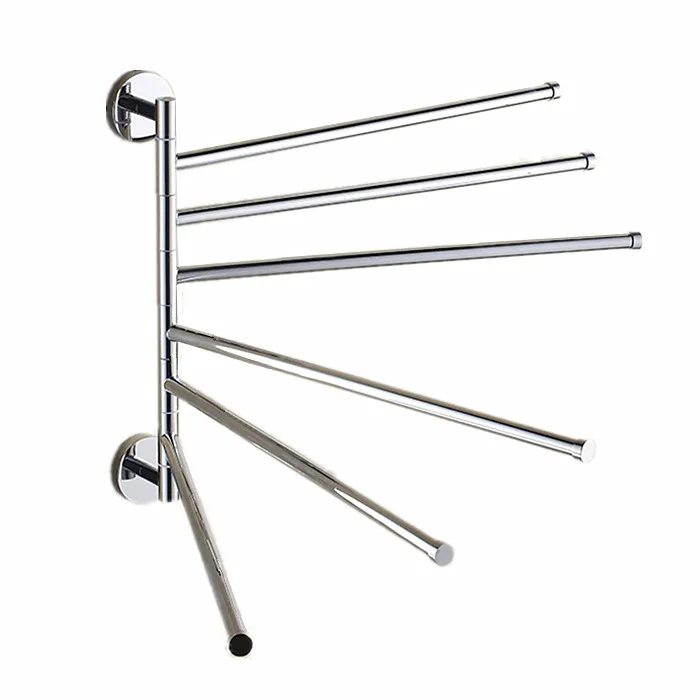 Folding Towel Racks Six Rotatable Tower Bars Towel Organizer Space