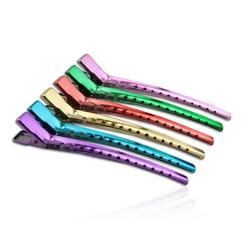 

Hot Sale Salon Hair Extension Metal Clips Customize Private Label Hair Sectioning Clip With Gear