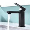 Modern cUPC UPC Sanitary Wares Black Single Hole Handle Bathroom Face Basin Sink Water Brass Body Faucet Tap Taps Mixer