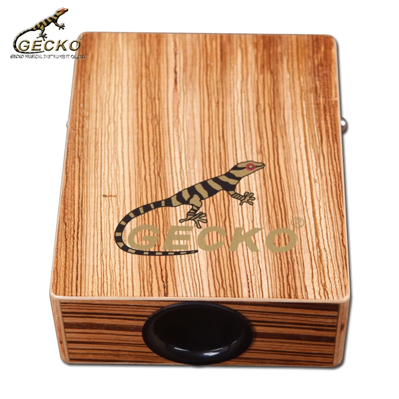 

Gecko C-68Z factory supply Travelling cajon, Portable zebra wooden cajon drum box Latin handmade, Nature