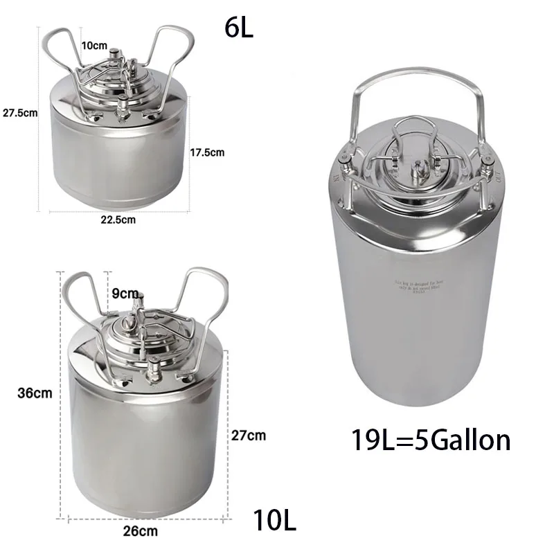 10L 2.64 Gallon Stainless Steel Mini Keg Beer Brew Growler Ball Lock Cornelius 