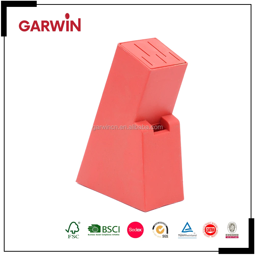 Pp Colorful Universal 6 Slots Plastic Knife Block Buy Knife Block,5 Slots Knife Block,Pp