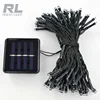 RGB LED solar Christmas lights 10m 100LED Waterproof Fairy String Lights for outdoor