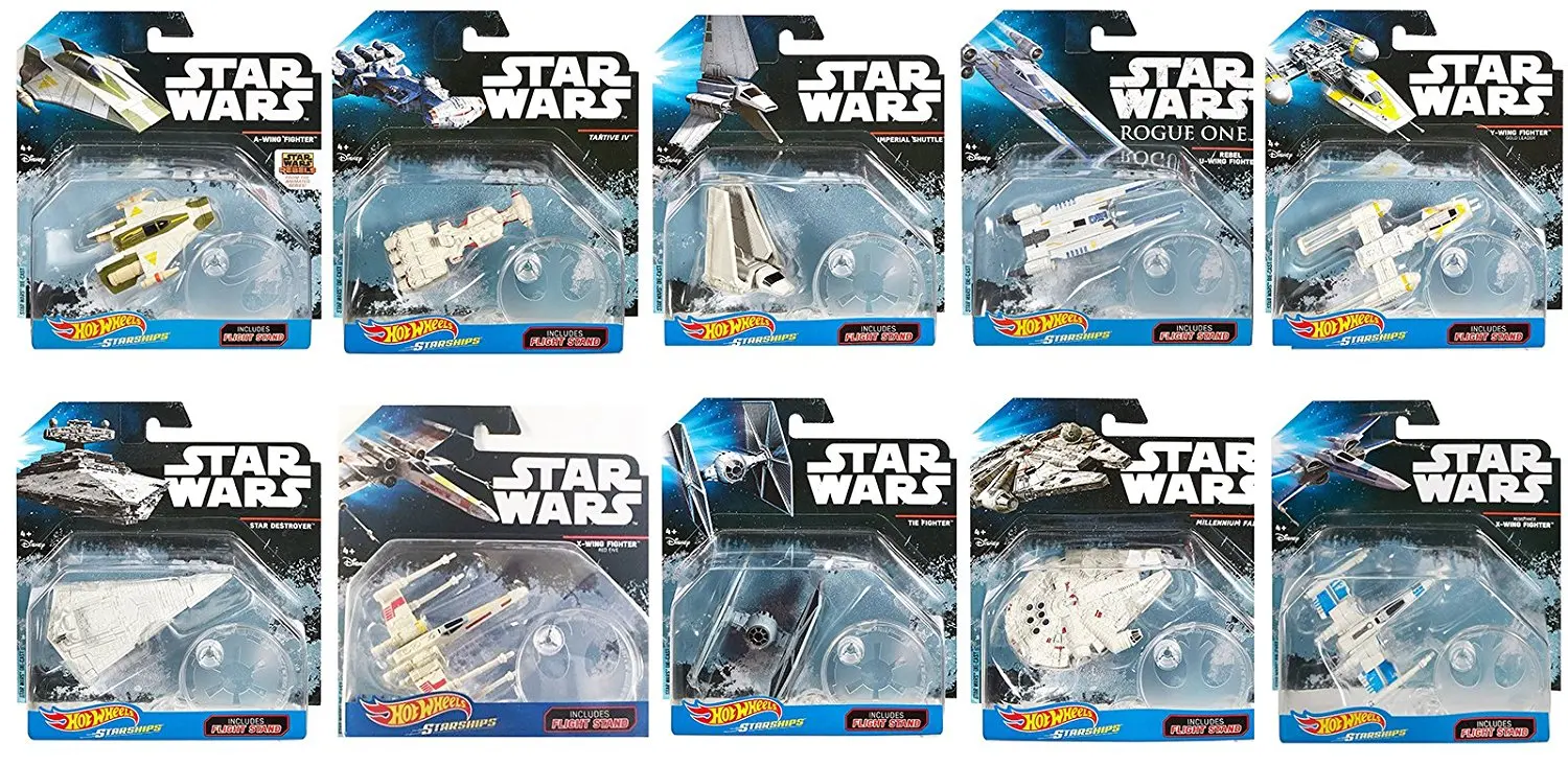 Buy Hot Wheels Star Wars Rogue One New Super Collection 10 Starships ...