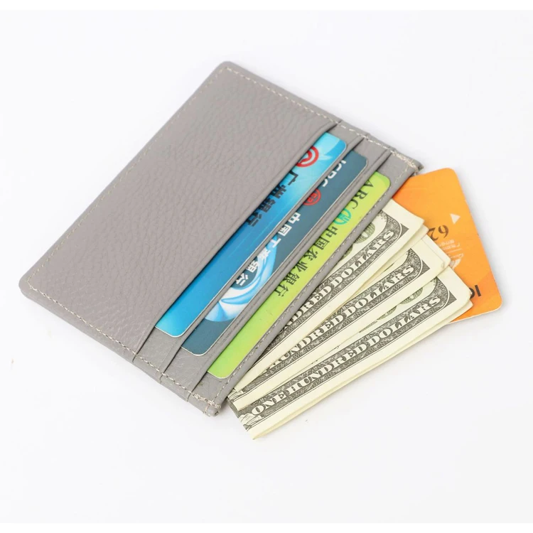 

Candy colors minimalist slim business leather pu coin credit card holder wallet