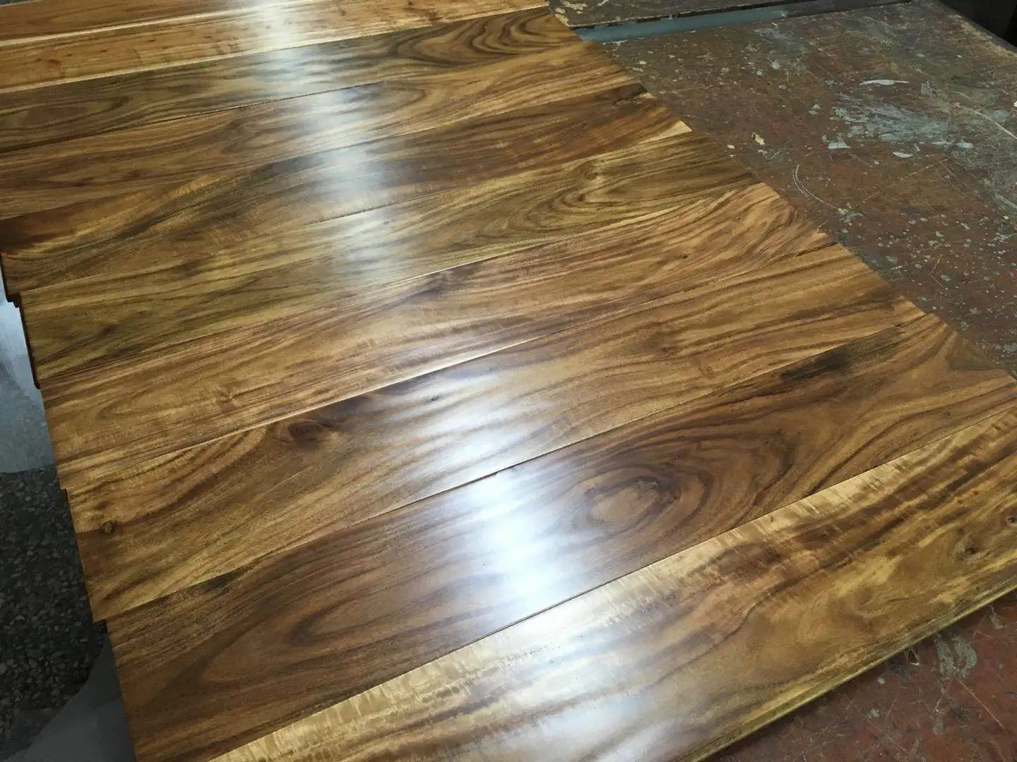 Hand Scraped Asian Golden Walnut Hardwood Flooring 122x18mm Buy