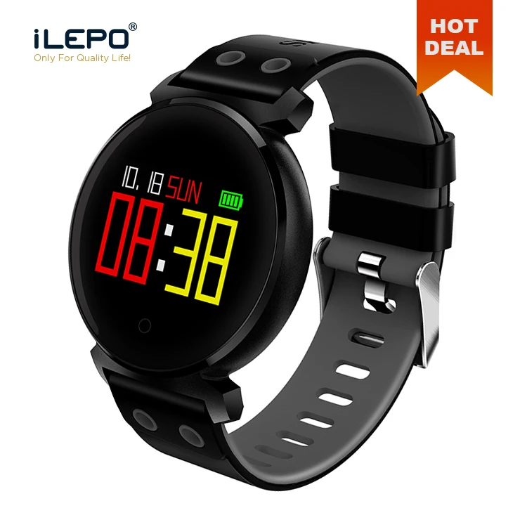 

2018 new heart rate monitor blood pressure watch waterproof IP68 smart bracelet