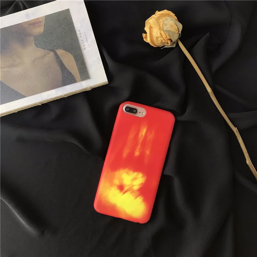 NEW Creative Top selling products thermal induction heat sensitive discoloration color changing For iphone 6 6 plus 7 7 plus