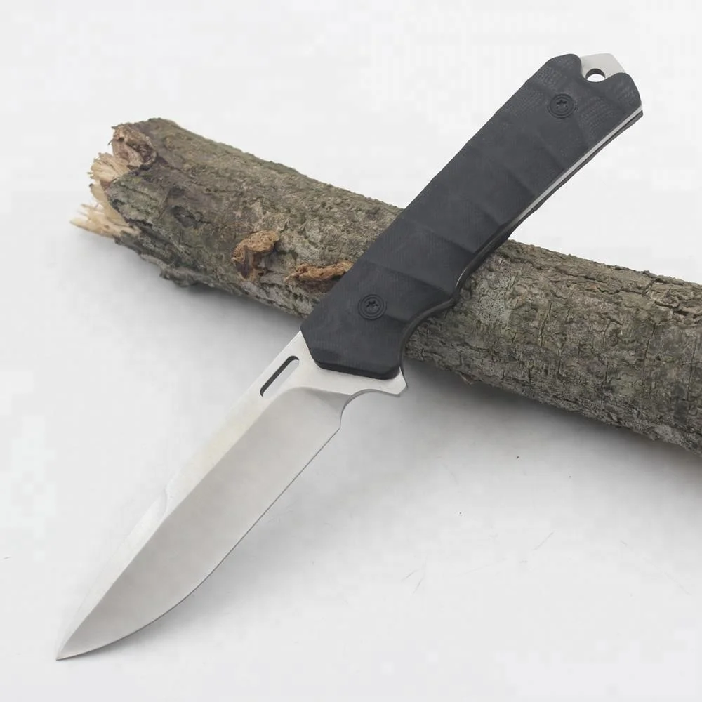 Sanding Blade Full Tang G10 Handle Outdoor Survival Camping Hunting