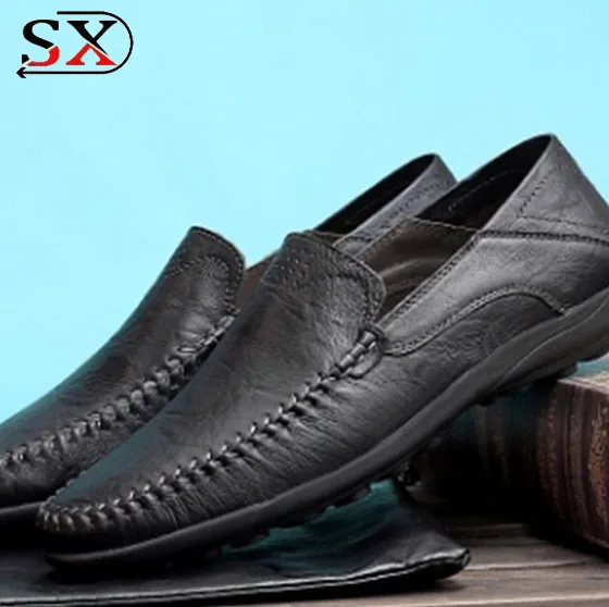 

2021 Men Designer Shoes For Men Casual Shoes Fashion Leather Flat Slip On Shoes, Black,light brown,dark brown