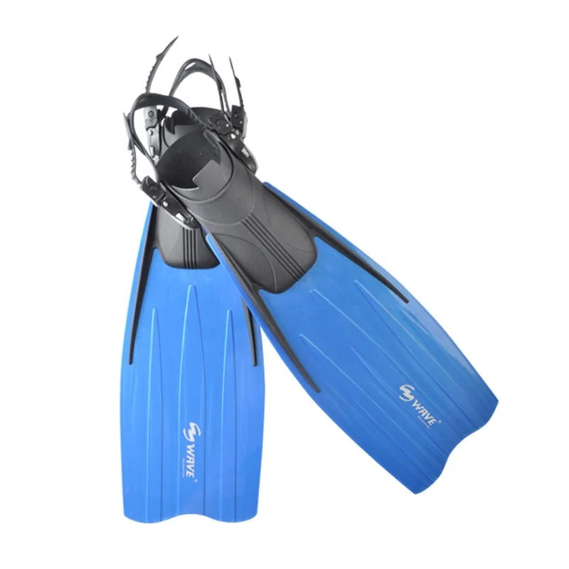 

Professional Long Blade Open Heel Diving Fins For Deep Sea Diving And Spearfishing, Yellow, blue, grey etc