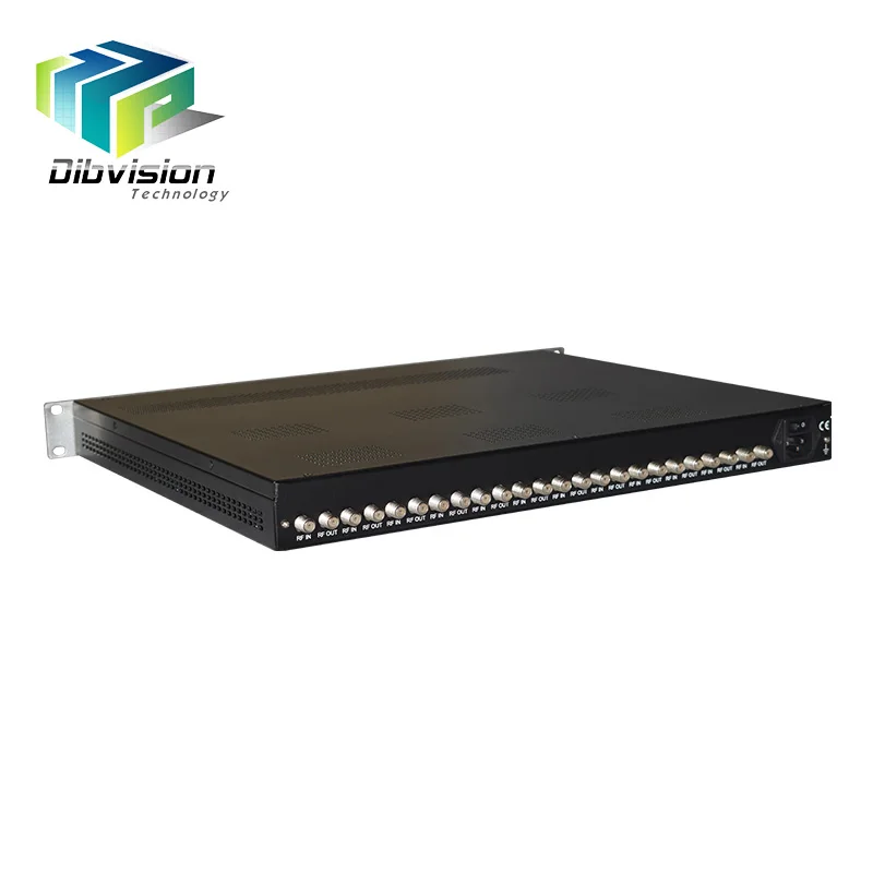 

12 tuners dvb-s2 to dvb-t2 transmodulator with LCD display