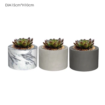 Decorative Wood Marble Flower Pot Pine Plant S Decorative Wood Marble Flower Pot Pine Plant S