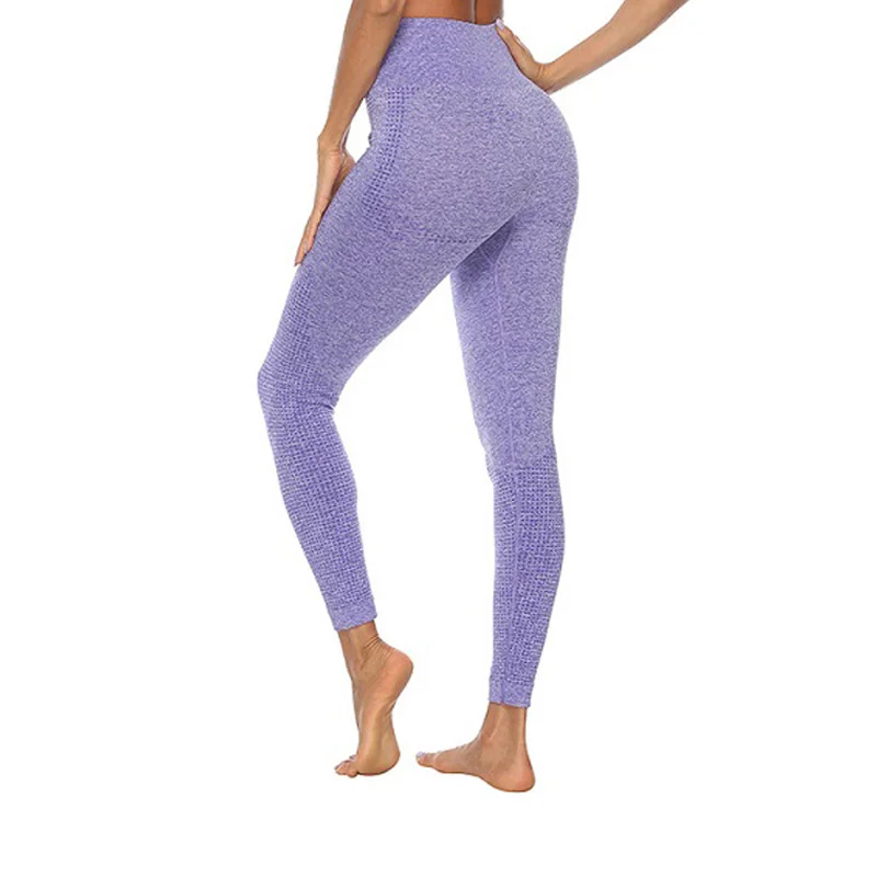 

Colorful Women' High Waisted Pattern seamless Leggings Full-Length Yoga Pants, Pink;black;purple;blue;gray