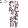 2019 Fashion Plus Size Women Long Sleeve Dress Flower Print Comfort Take A Holiday Dresses
