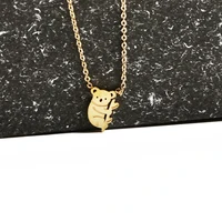 

Newest Minimalist Jewelry 18k Gold Cute Animal Origami Koala Bear Necklace