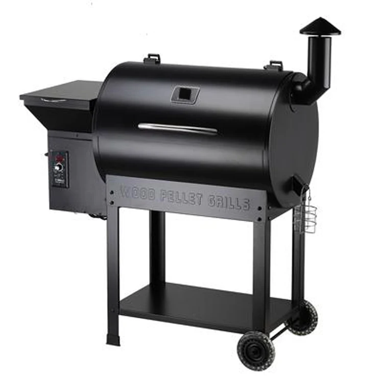Outdoor trolley electric digital 7 in 1 barbecue master wood pellet smoker wood pellet grill bbq