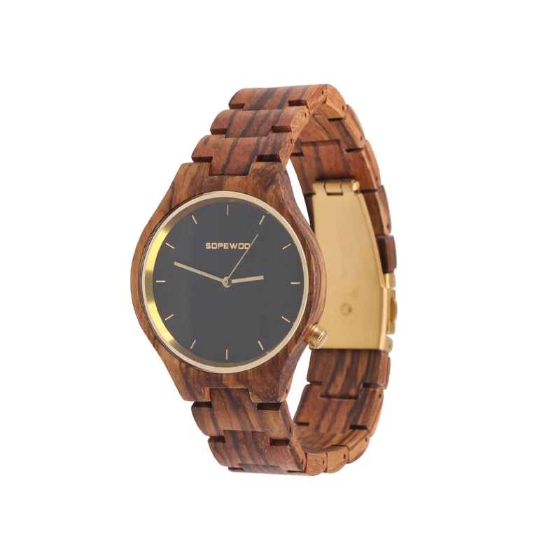 

2018 hot selling quality custom brand OEM wood wrist watch minimalist wooden watches, Walnut;maple;zebra;red sandalwood and black sandalwood