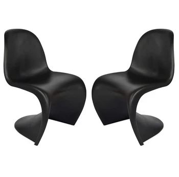 Black Plastic Z Shape Dining Chairs Modern Black Plastic Z Shape Dining Chairs Modern
