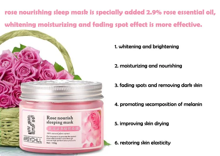 Oem Moisturize Whitening Antiwrinkle Overnight Rose