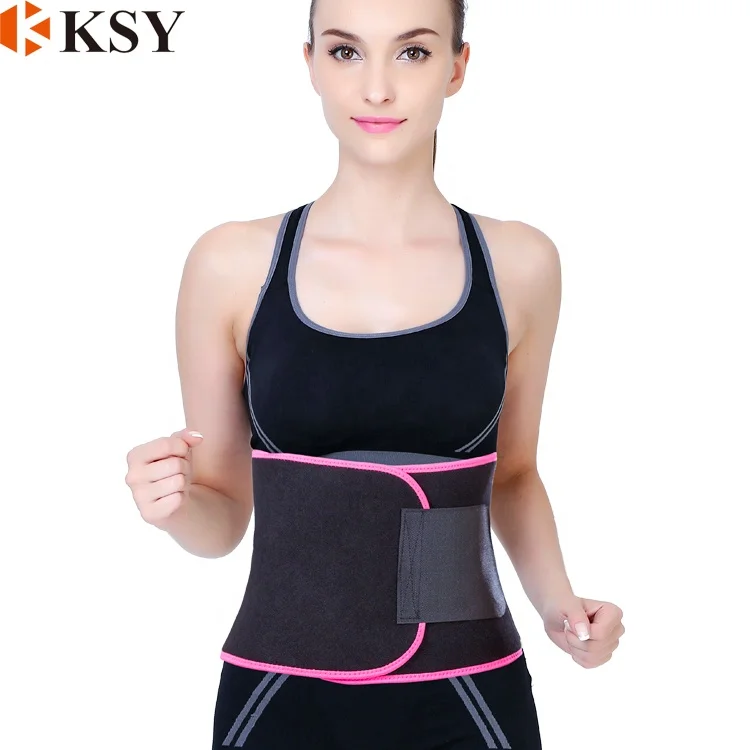 

Adjustable fitness neoprene belly tummy slimming waist trimmer belt, Black