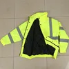 work yellow safety jacket with reflective stripes