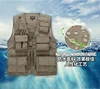 Men's outdoor multi pockets Cargoes waistcoat vest jacket for fishing climbing shooting photography Journalist jacket
