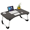 Laptop Desk Portable Notebook Stand Standing Table for Bed and Couch Breakfast Serving Tray with MDF Top Board and Foldable Met