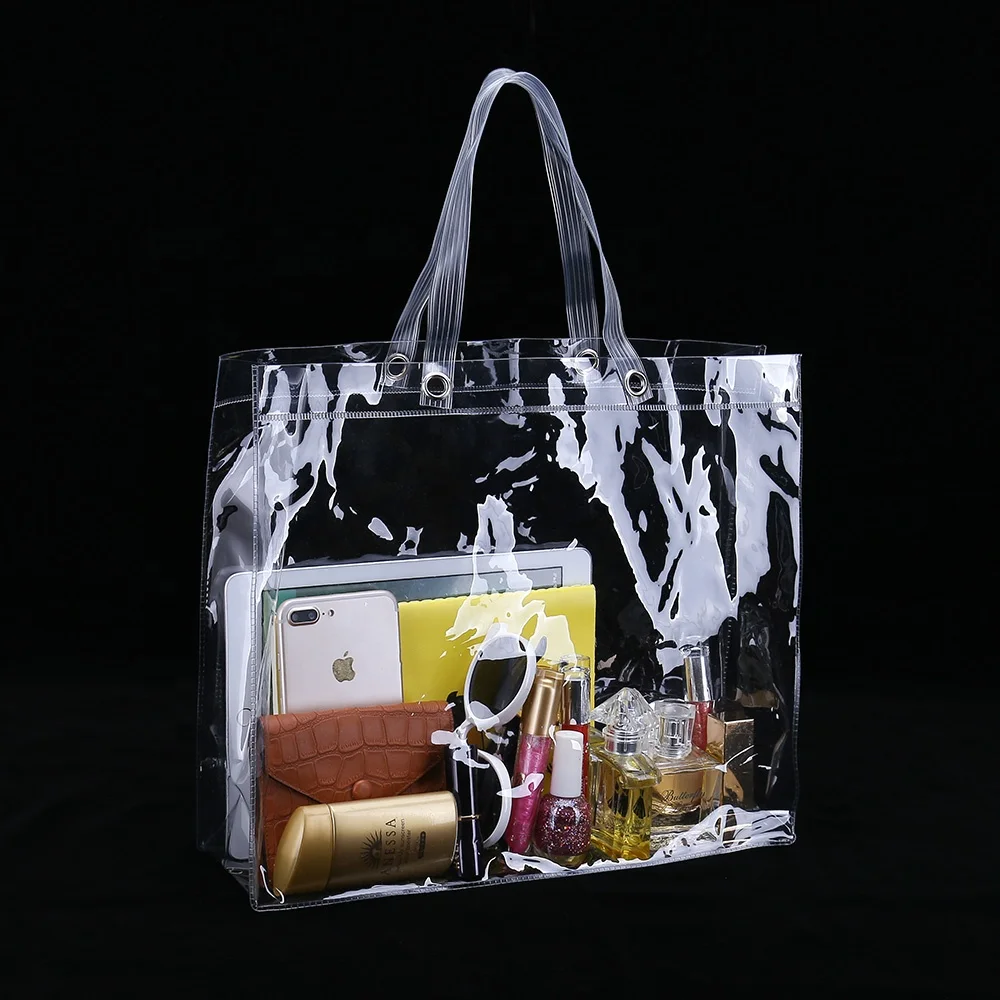 

Easy To Clean Wear Resistant Plastic Shopping Bag Clear Pvc Bag