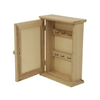 China Factory Fsc Glass Window Wooden Decorative Key Storage Box