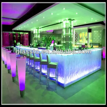 Modern Restaurant Bar Counter With Led Light Modern Restaurant Bar Counter With Led