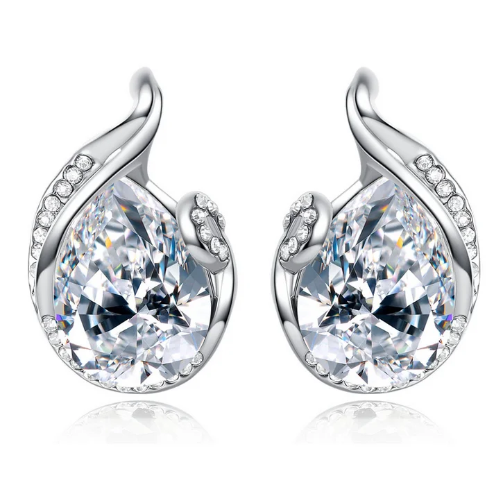 

New angel tears crystal stud earrings, N/a