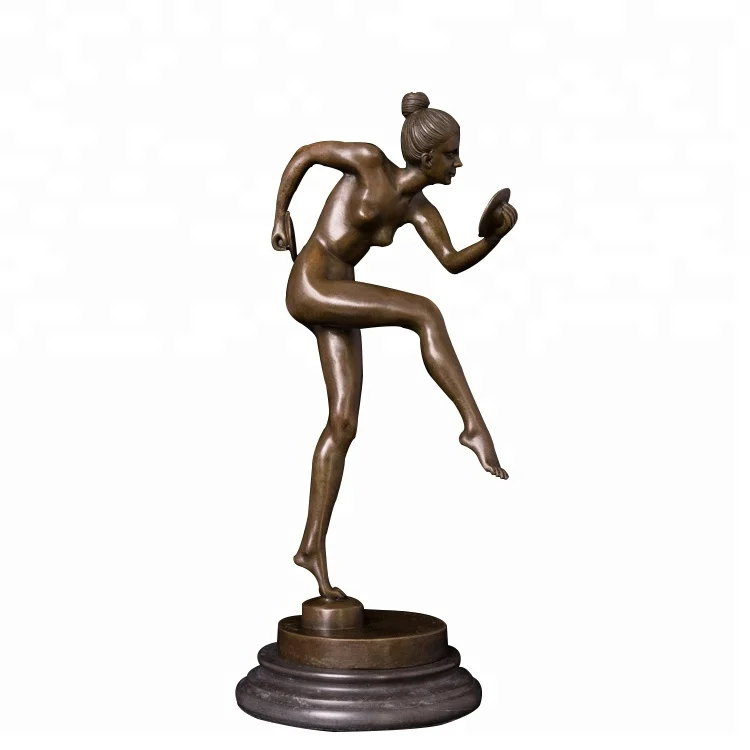 

ArtsHom DS-170 Western bronze nude naked girl figurines for table decoration Dancer Statues for Studio Decoration Girl Birthday