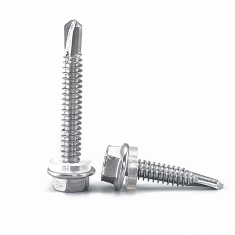 Stainless Steel Ss304 Hex Head Self Drilling Screw With Epdm Washer